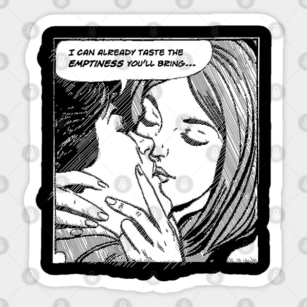 Pop Art Nihilist Kiss Sticker by DankFutura